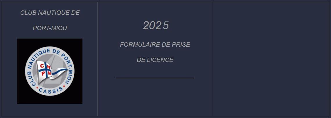 Entete form licence 1